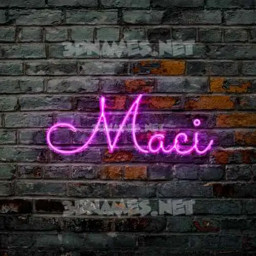 maci in Pink Neon style - 3D name wallpaper maci in Pink Neon style - 3D name wallpaper