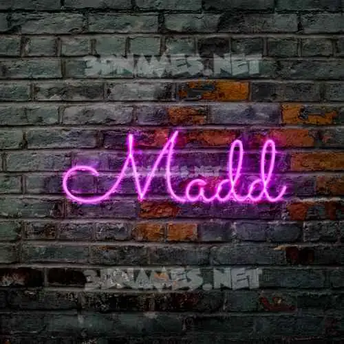 madd in Pink Neon style - 3D name wallpaper madd in Pink Neon style - 3D name wallpaper