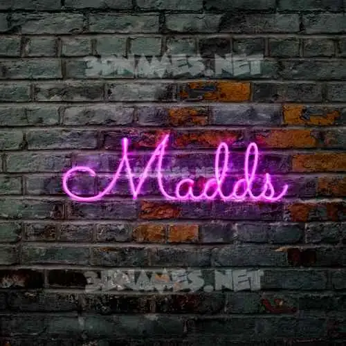 madds in Pink Neon style - 3D name wallpaper madds in Pink Neon style - 3D name wallpaper