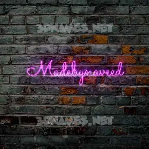 madebynaveed in Pink Neon style - 3D name wallpaper madebynaveed in Pink Neon style - 3D name wallpaper