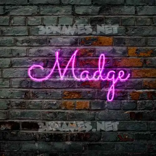 madge in Pink Neon style - 3D name wallpaper