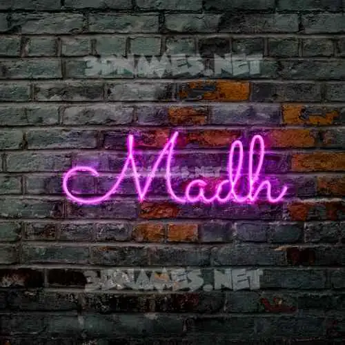 madh in Pink Neon style - 3D name wallpaper madh in Pink Neon style - 3D name wallpaper