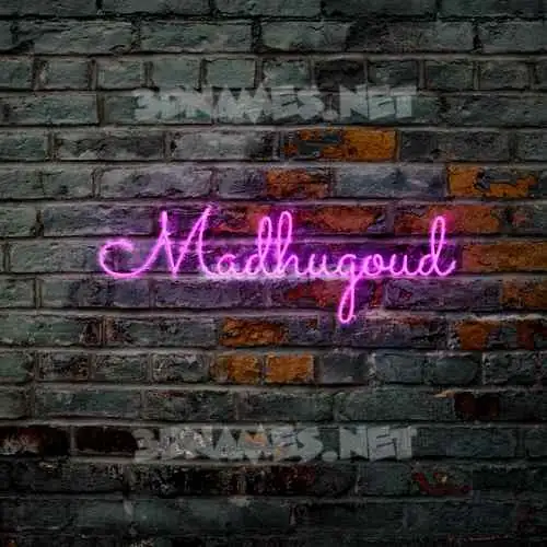 madhugoud in Pink Neon style - 3D name wallpaper madhugoud in Pink Neon style - 3D name wallpaper