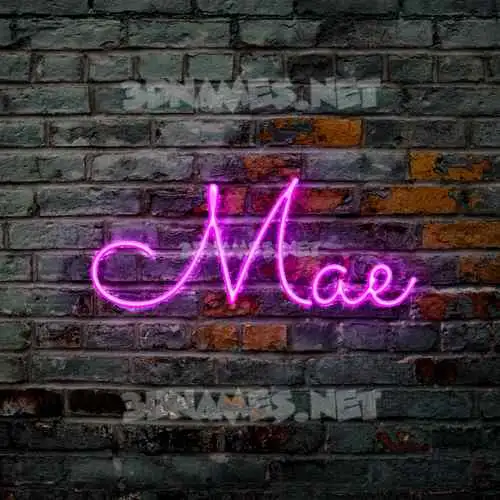 mae in Pink Neon style - 3D name wallpaper mae in Pink Neon style - 3D name wallpaper