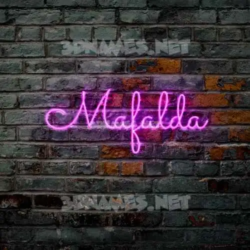 mafalda in Pink Neon style - 3D name wallpaper mafalda in Pink Neon style - 3D name wallpaper