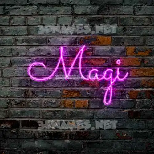 magi in Pink Neon style - 3D name wallpaper magi in Pink Neon style - 3D name wallpaper