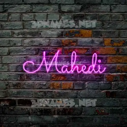 mahedi in Pink Neon style - 3D name wallpaper