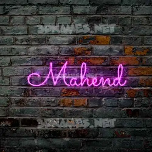 mahend in Pink Neon style - 3D name wallpaper