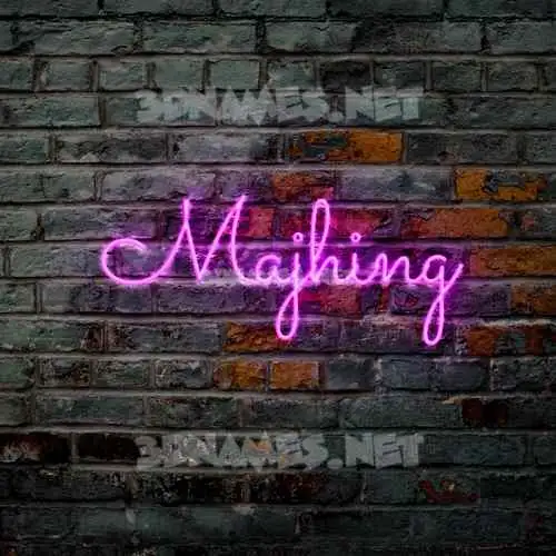 majhing in Pink Neon style - 3D name wallpaper majhing in Pink Neon style - 3D name wallpaper