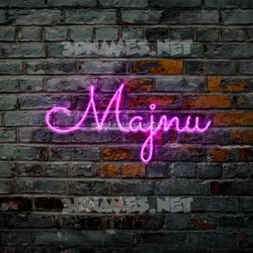 majnu in Pink Neon style - 3D name wallpaper majnu in Pink Neon style - 3D name wallpaper