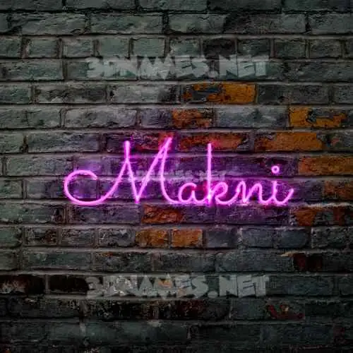 makni in Pink Neon style - 3D name wallpaper makni in Pink Neon style - 3D name wallpaper