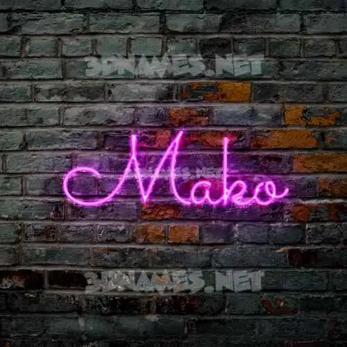 mako in Pink Neon style - 3D name wallpaper mako in Pink Neon style - 3D name wallpaper