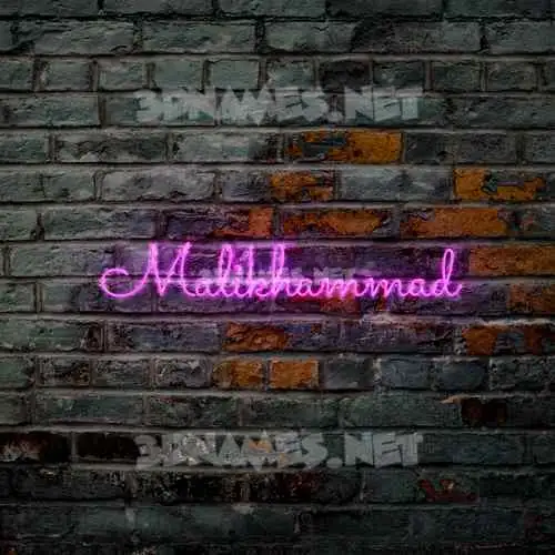 malikhammad in Pink Neon style - 3D name wallpaper malikhammad in Pink Neon style - 3D name wallpaper
