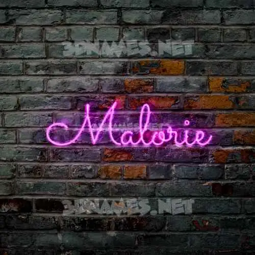 malorie in Pink Neon style - 3D name wallpaper
