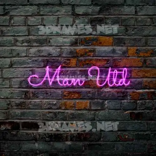 man utd in Pink Neon style - 3D name wallpaper man utd in Pink Neon style - 3D name wallpaper