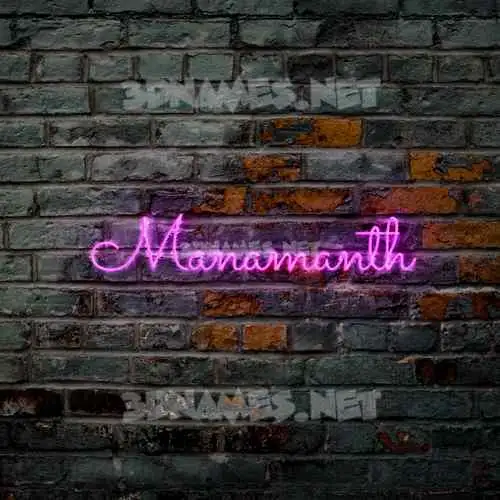 manamanth in Pink Neon style - 3D name wallpaper manamanth in Pink Neon style - 3D name wallpaper