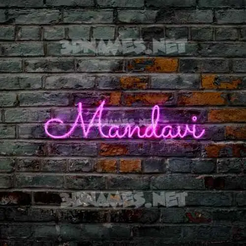 mandavi in Pink Neon style - 3D name wallpaper mandavi in Pink Neon style - 3D name wallpaper