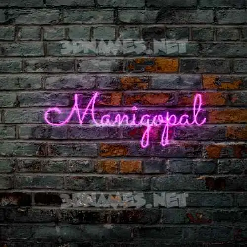 manigopal in Pink Neon style - 3D name wallpaper