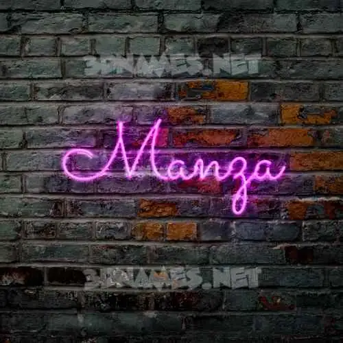 manza in Pink Neon style - 3D name wallpaper manza in Pink Neon style - 3D name wallpaper