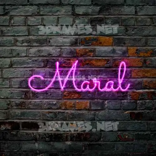 maral in Pink Neon style - 3D name wallpaper maral in Pink Neon style - 3D name wallpaper