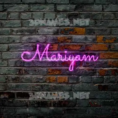 mariyam in Pink Neon style - 3D name wallpaper mariyam in Pink Neon style - 3D name wallpaper