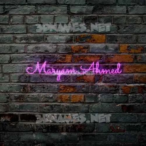 maryam ahmed in Pink Neon style - 3D name wallpaper maryam ahmed in Pink Neon style - 3D name wallpaper