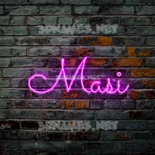 masi in Pink Neon style - 3D name wallpaper masi in Pink Neon style - 3D name wallpaper