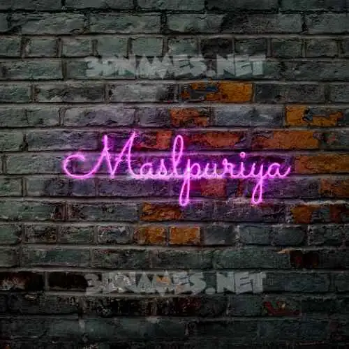 maslpuriya in Pink Neon style - 3D name wallpaper maslpuriya in Pink Neon style - 3D name wallpaper