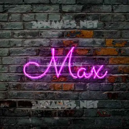 max in Pink Neon style - 3D name wallpaper max in Pink Neon style - 3D name wallpaper
