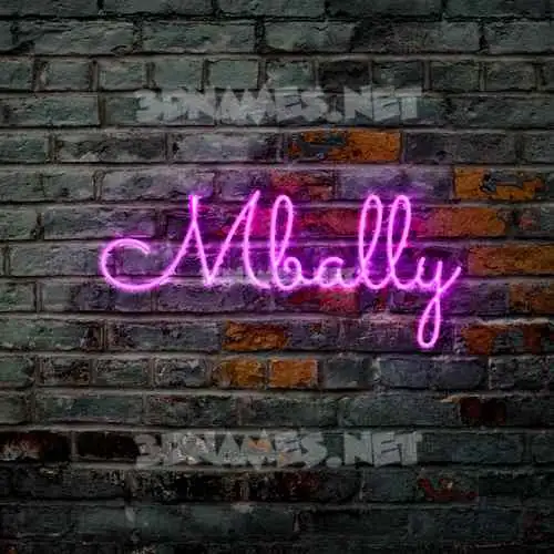 mbally in Pink Neon style - 3D name wallpaper mbally in Pink Neon style - 3D name wallpaper