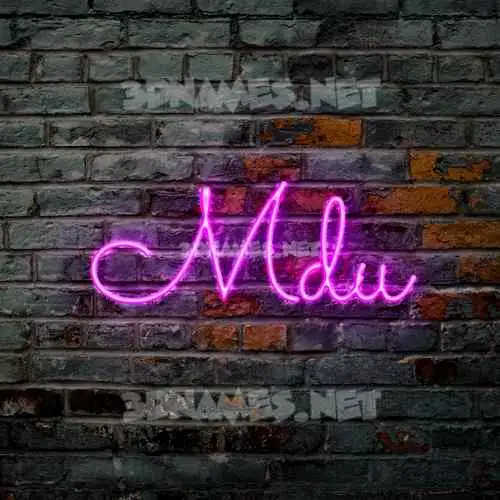 mdu in Pink Neon style - 3D name wallpaper mdu in Pink Neon style - 3D name wallpaper