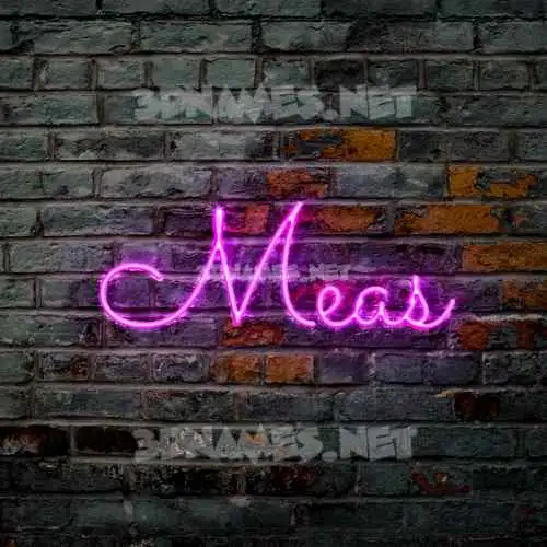 meas in Pink Neon style - 3D name wallpaper meas in Pink Neon style - 3D name wallpaper
