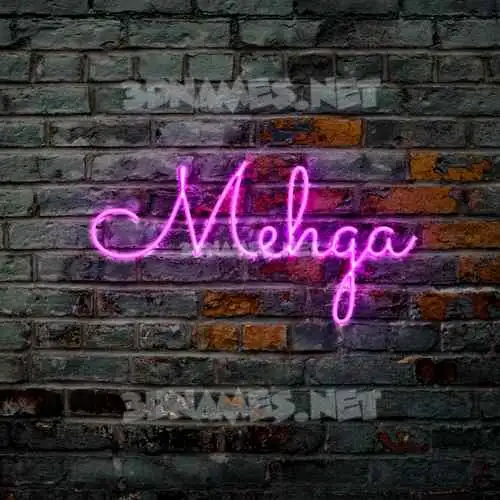 mehga in Pink Neon style - 3D name wallpaper mehga in Pink Neon style - 3D name wallpaper