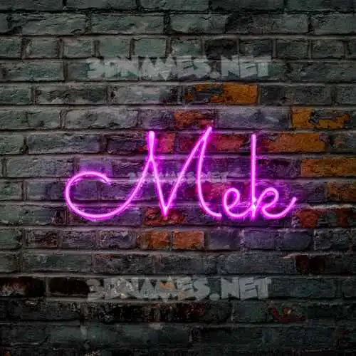 mek in Pink Neon style - 3D name wallpaper