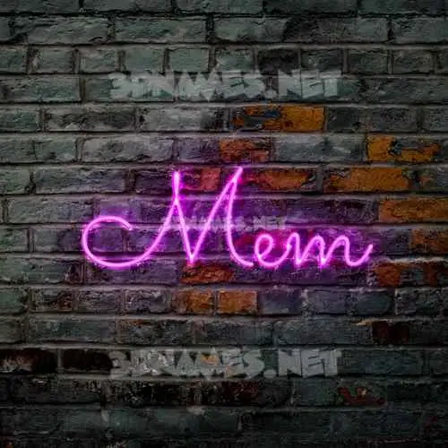 mem in Pink Neon style - 3D name wallpaper mem in Pink Neon style - 3D name wallpaper