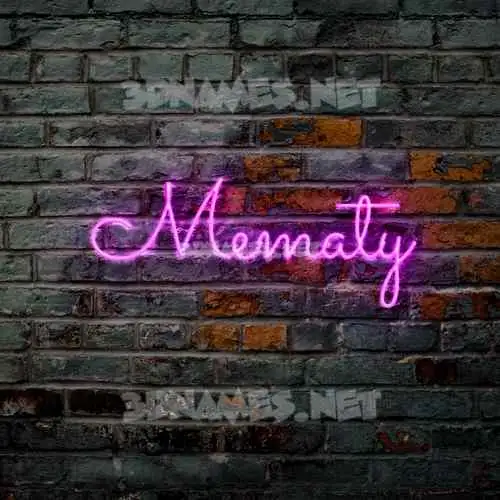 mematy in Pink Neon style - 3D name wallpaper