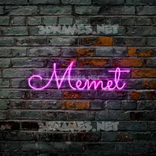 memet in Pink Neon style - 3D name wallpaper memet in Pink Neon style - 3D name wallpaper