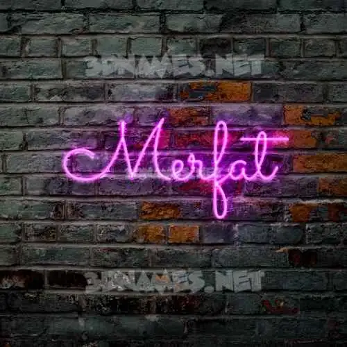 merfat in Pink Neon style - 3D name wallpaper merfat in Pink Neon style - 3D name wallpaper