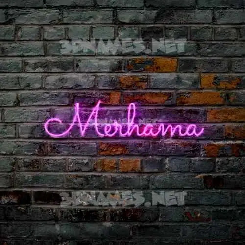 merhama in Pink Neon style - 3D name wallpaper merhama in Pink Neon style - 3D name wallpaper