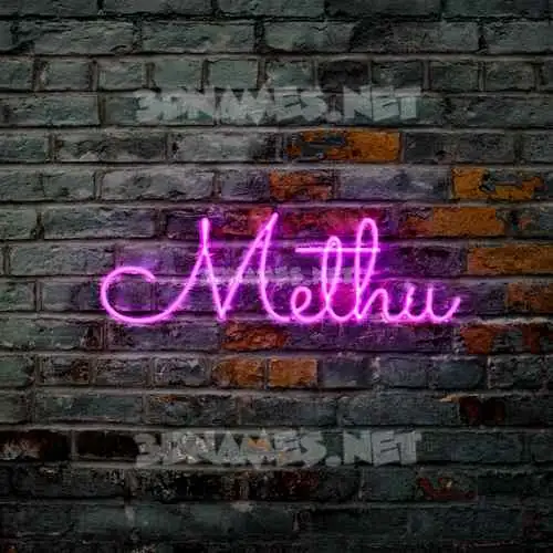 methu in Pink Neon style - 3D name wallpaper methu in Pink Neon style - 3D name wallpaper