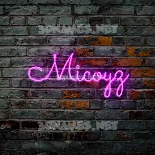 micoyz in Pink Neon style - 3D name wallpaper micoyz in Pink Neon style - 3D name wallpaper