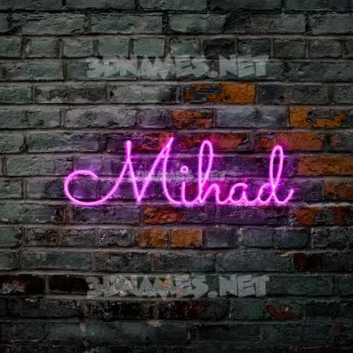 mihad in Pink Neon style - 3D name wallpaper mihad in Pink Neon style - 3D name wallpaper