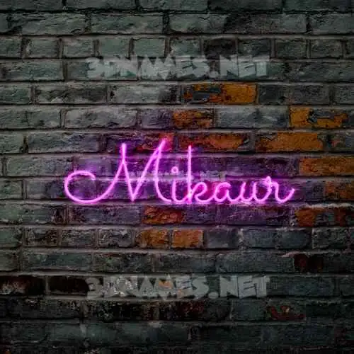 mikaur in Pink Neon style - 3D name wallpaper mikaur in Pink Neon style - 3D name wallpaper