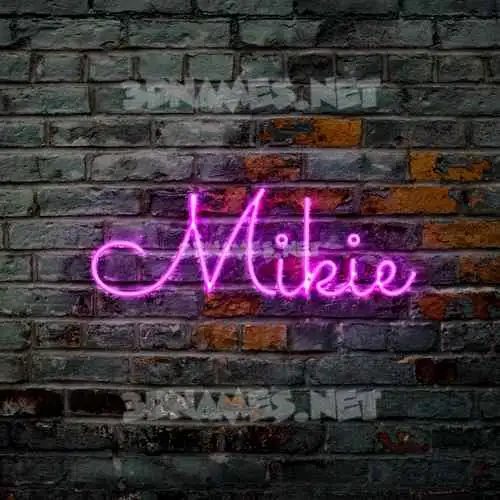 mikie in Pink Neon style - 3D name wallpaper mikie in Pink Neon style - 3D name wallpaper