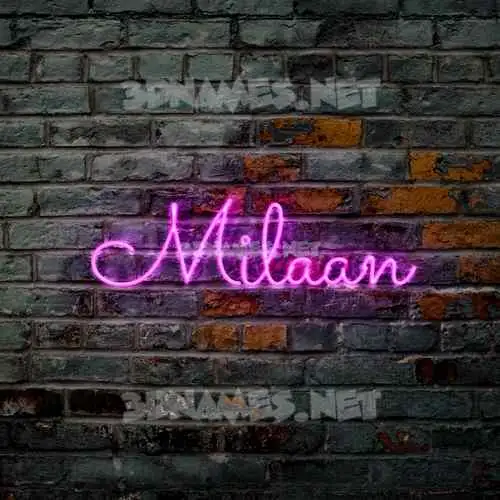 milaan in Pink Neon style - 3D name wallpaper milaan in Pink Neon style - 3D name wallpaper