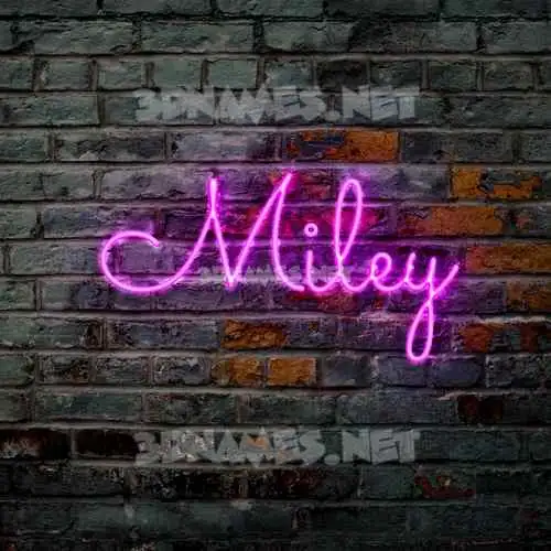 miley in Pink Neon style - 3D name wallpaper miley in Pink Neon style - 3D name wallpaper