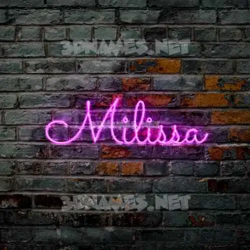 milissa in Pink Neon style - 3D name wallpaper milissa in Pink Neon style - 3D name wallpaper