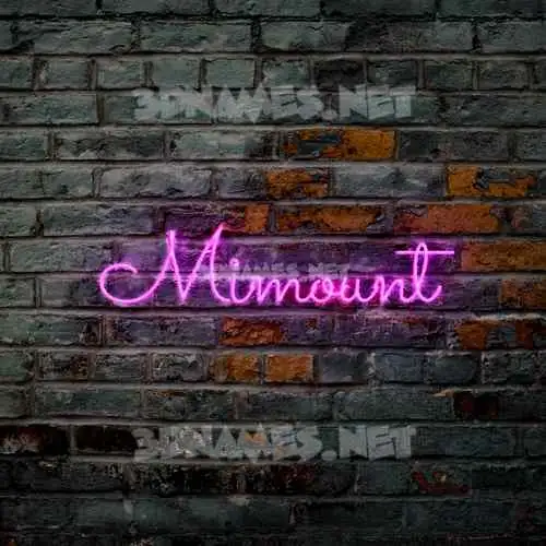 mimount in Pink Neon style - 3D name wallpaper mimount in Pink Neon style - 3D name wallpaper