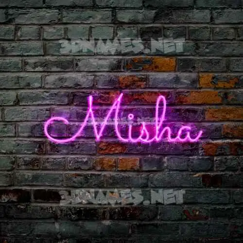 misha in Pink Neon style - 3D name wallpaper misha in Pink Neon style - 3D name wallpaper