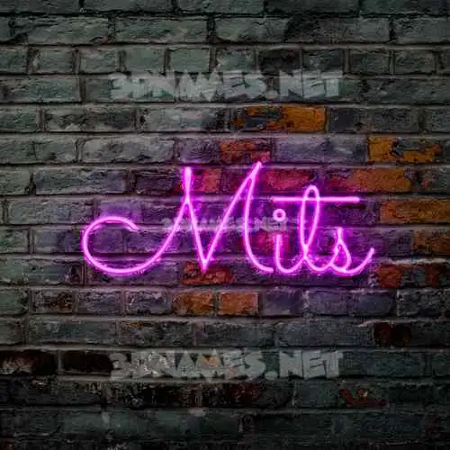 mits in Pink Neon style - 3D name wallpaper mits in Pink Neon style - 3D name wallpaper